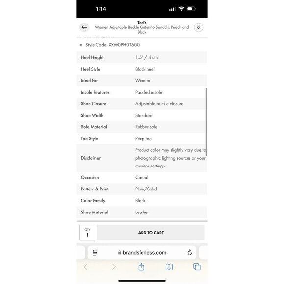 Tod's Adjustable Buckle Cinturino Sandals Women’s 8.5 Read - Picture 11 of 12